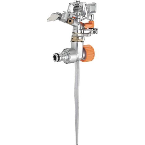 Flanschregner, Verchromtes Metallgehäuse, 0–350°-sektor, 360°-drehung, Garten