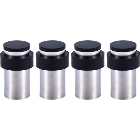 6 Cm Türstopper Aus Edelstahl Mit Gummidichtung, Zur Boden- Oder Wandmontage (4er-set)