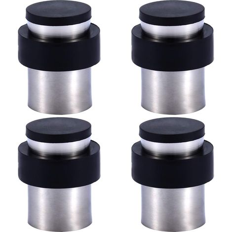 4,5 Cm Türstopper Aus Edelstahl Mit Gummifüßen, Zur Boden- Oder Wandmontage (4er-set)