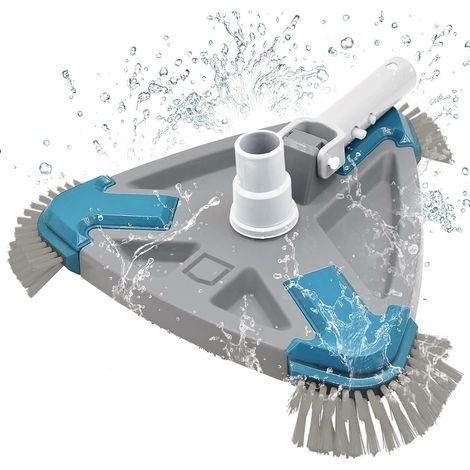 Beschwerter Dreieckiger Pool-staubsaugerkopf Mit Bürsten, Ez-clip-griff, Für Eingelassene Und Freistehende Pools