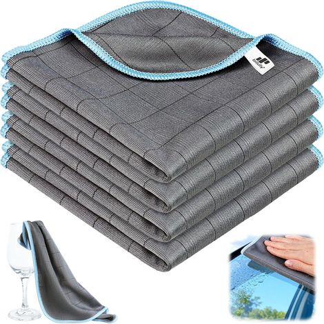 Mikrofasertücher, 400 G/m², Hohe Dichte, Carbonfaser, Streifenfrei, Küche, Auto, Glas