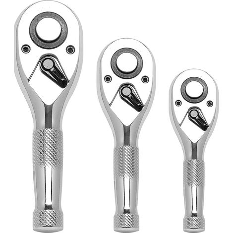 Kompakter Ratschensatz, 1/4", 3/8", 1/2" Ratschenantrieb