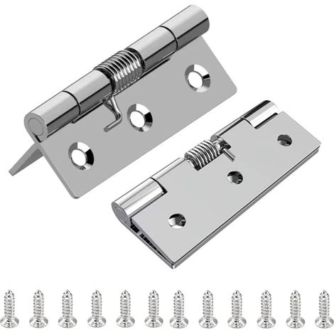 Set Mit 2 Federbändern, Edelstahl 304, Automatisches Öffnen, Unsichtbare Tür, Schrank