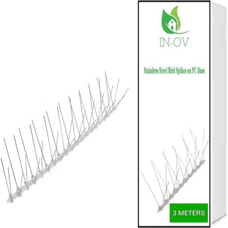 Edelstahl-spike-set, Vogelabwehr, Uv-beständiges Polycarbonat, Balkon/dach