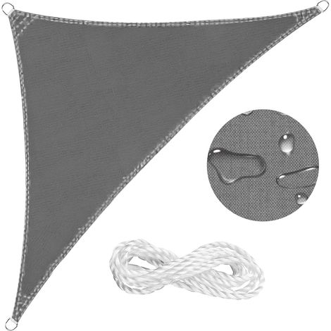 Dreieckiges Sonnensegel 3x4x5m, Wasserdichtes 300d-polyester, Uv-schutz Für Terrasse, Garten, Pool