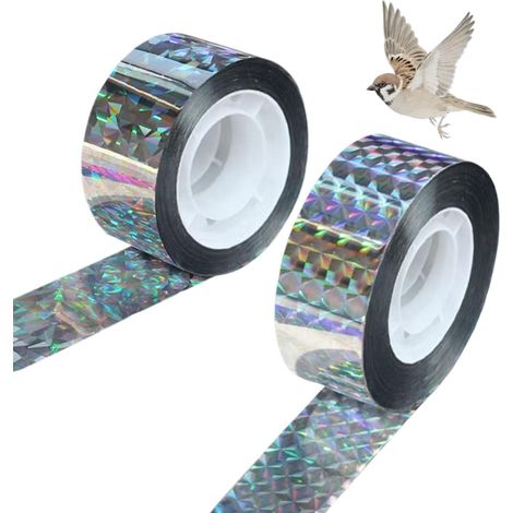 Rollen Reflektierendes Klebeband, 2,4 Cm Breit, 80 M Lang, Vogelabwehr, Für Balkon Und Garten