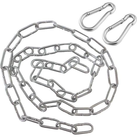 Kette Mit Zwei Karabinern – 1 M Edelstahl-hängestuhlkette – Verlängerungskette Für Hängesessel