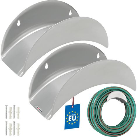 Kotarbau® 2 X Wand-schlauchhalter, Wand-schlauchtrommel Aus Stahl, Schlauchhalter, Wand-schlauchhalterung, Schlauchhaken