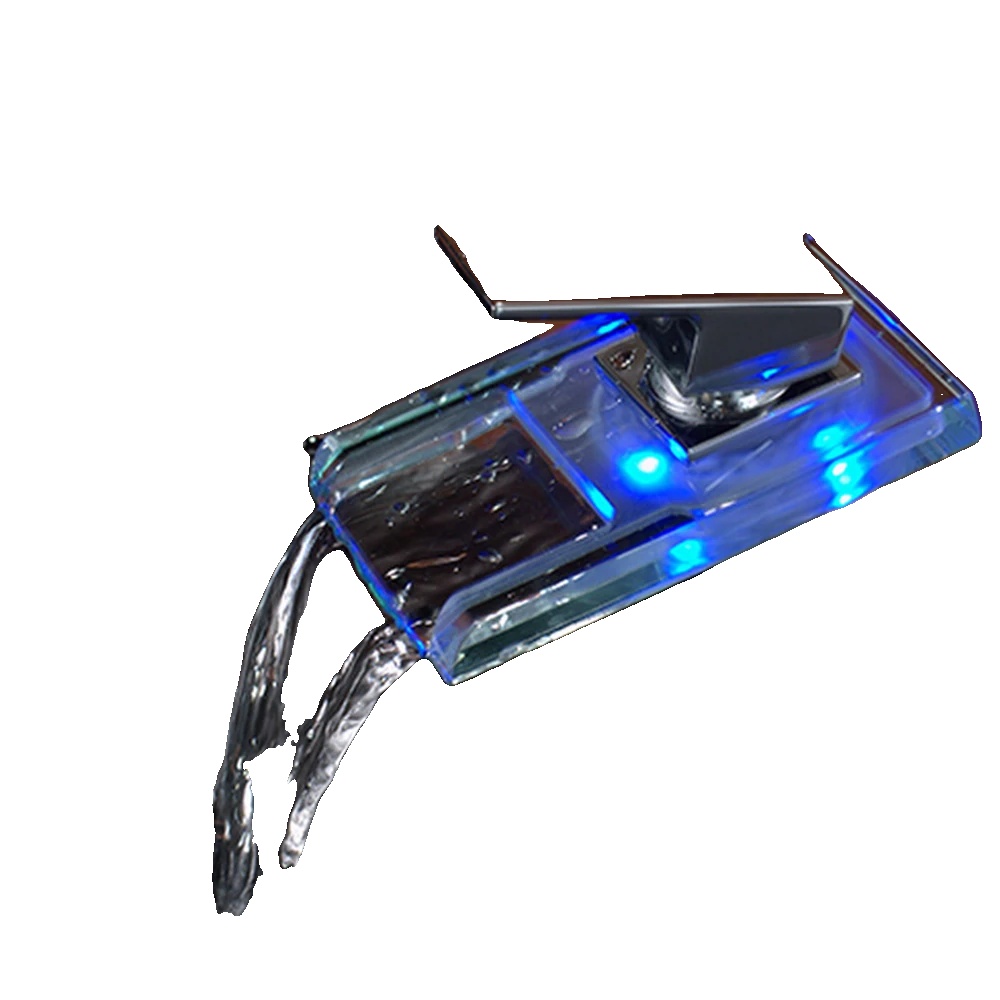 Led-temperaturfühler-wasserhahn, Gehäuse Aus Messing Und Glas, Batteriebetrieben, Keramikventileinsatz, Abmessungen 75 Mm X 173 Mm, Farbwechselnde Led-anzeigen