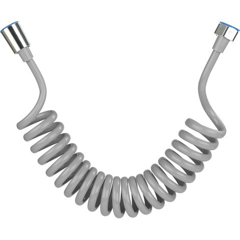 Flexibler Duschschlauch, Schaumstoff-duschschlauch Mit Kupferkappe, Teleskop-federschlauch, Einziehbarer Schlauch Für Dusche, Toilette Und Bidet (3m Grau)