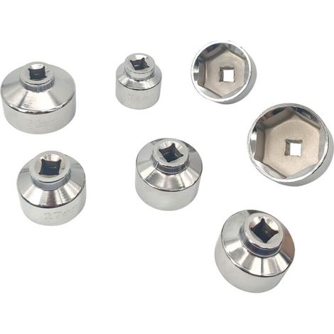 3/8"-ölfilterdeckel-schlüssel-steckschlüsselsatz, 7-teilig, 24, 27, 29, 30, 32, 36, 38 Mm, Passend Für Mercedes-benz, Vw Und Bmw