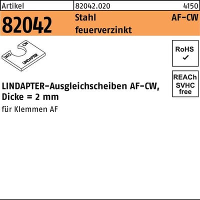 Ausgleichsscheibe R 82042 AF M 16 CW Stahl feuerverzinkt