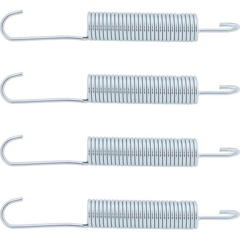 Set Mit 4 Stück 115x14x1,9mm Verzinkten Stahl-doppelhaken-kippfedern Ersatzteil Geeignet Für Relaxsessel Und Sofas