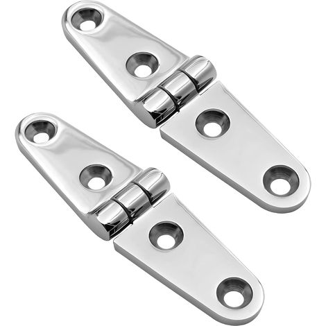 Hochglanzpolierte Stahlscharniere Für Möbeltüren, Edelstahlscharniere Für Boote, 25 Mm X 100 Mm, 2 Stück