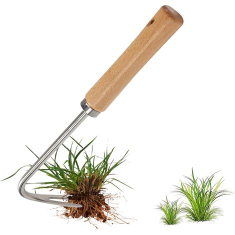Manuelles Unkrautstecher, Manuelles Wurzel-unkrautstecher-werkzeug Aus Edelstahl, Garten-handunkrautstecher Mit Holzgriff Für Schnelles Jäten Von Böden Und Gärten