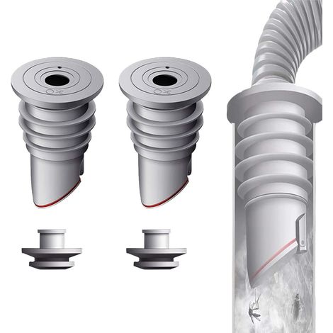 Schlauchdichtung Für Waschmaschinen, 2 Stück 35–40 Mm Grauer Geruchsverschlussstopfen Für Waschmaschinenabflüsse, Geruchsverschluss Für Haushaltsabflüsse