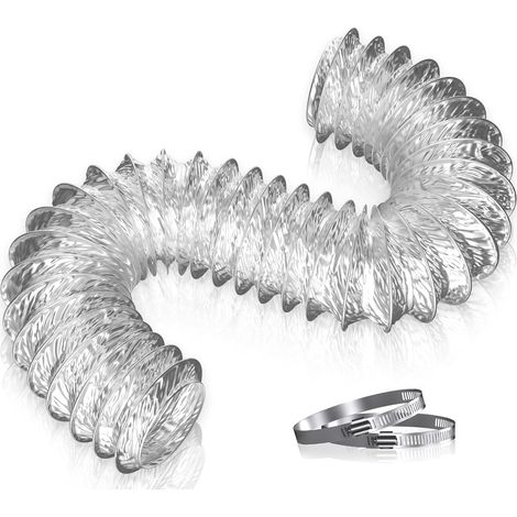 Flexibler Luftkanal, 200 Mm Aluminiumrohr, 5 M Lüftungskanal, Küche Badezimmer