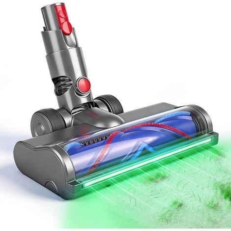 Dyson V12 V10 Detect Slim Kompatible Bodenbürste, Grüne Led, Anti-verwicklungsfunktion, Für Hartböden Und Teppiche