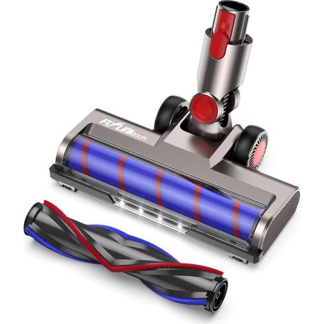 Flexible 180°-bürste, Kompatibel Mit Dyson V7, V8, V10, V11 Und V15, Mit 4 Leds Und 2 Walzen Für Böden Und Teppiche