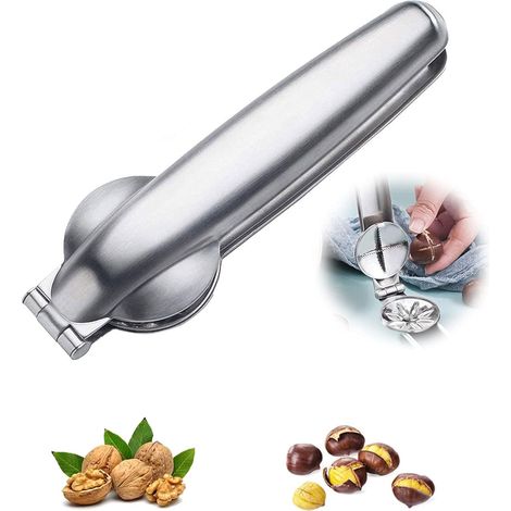Stück Nussknacker Mit Kastanienclip, Geeignet Für Pekannüsse, Walnüsse, Meeresfrüchte, Nüsse Oder Schalentiere