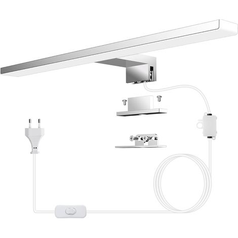 Spiegelleuchte 40 Cm Ip44 Edelstahl Kunststoff Badezimmer Wc