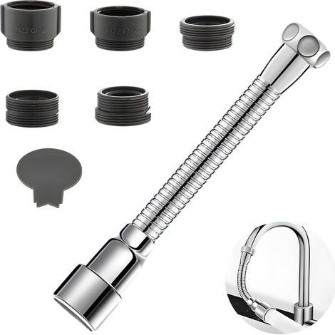 X 15 Cm Wasserhahnverlängerung, Schwenkauslauf, Metall, G1/2 Gewinde, Küche/badezimmer