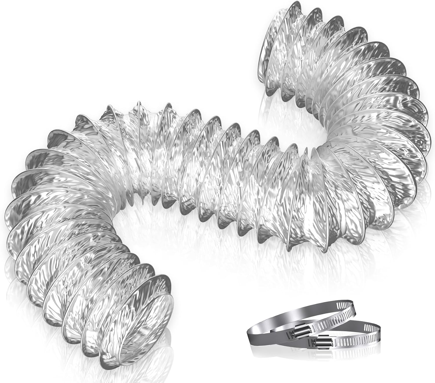 Flexibler 2 M Aluminium-luftkanal, 150 Mm Lüftungskanal Für Küche, Bad Und Wäschetrockner