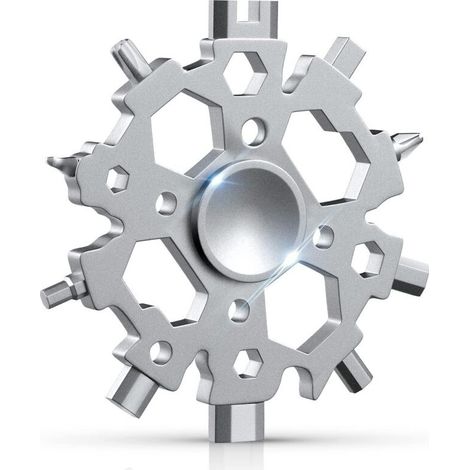 Geschenk Für Männer, Multifunktionales Schneeflocken-werkzeug Mit Fidget-spinner-funktion, Überlebensausrüstung Für Die Hosentasche