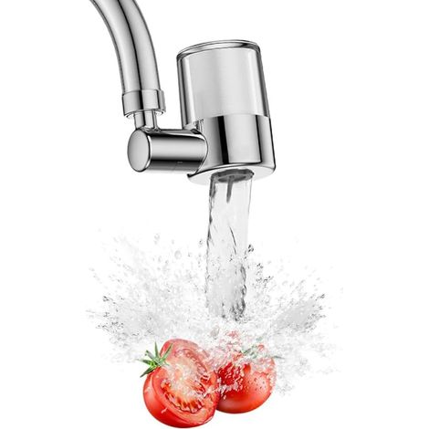 Drehbarer Wasserhahnfilter, 720°-drehung, 2 Strahlarten, Edelstahl, Anti-kalk, Küche/badezimmer