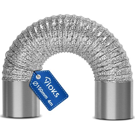 X 4 M Flexibler Aluminiumschlauch, 150 Mm Durchmesser, Für Dunstabzugshaube, Wäschetrockner, Klimaanlage
