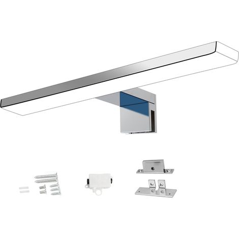 Led-spiegelwandleuchte, Chrom, 800 Mm, Neutralweiß, Badezimmer