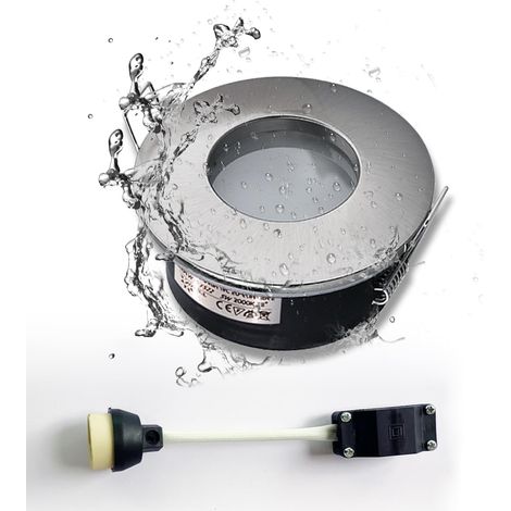 Set Mit 1 Ip65-einbaustrahler, Gu10-keramiksockel, Aluminiumguss, Für Bad Und Küche