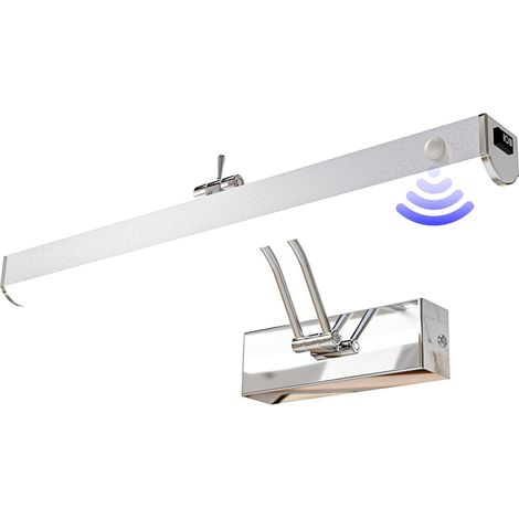 Spiegelleuchte Mit Bewegungssensor, Edelstahl, Ip44 Wasserdicht, Verstellbar, Badezimmer