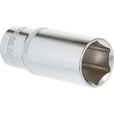 X 24 Mm (1/2 Zoll) 6-kant-tiefbettnuss, Chrom-vanadium-beschichtung, Satiniertes Chrom, Für Den Einsatz Im Automobilbereich