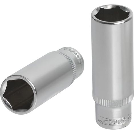 Tiefe 6-kant-stecknuss, Chrom-vanadium, 5 Mm, 1/4", Satiniertes Chromfinish, Kfz-mechanik