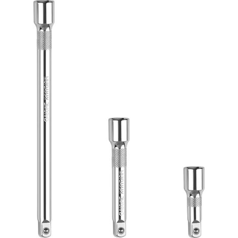 3-teiliges 1/2"-ratschenschlüssel-verlängerungsset, Chrom-vanadium-stahl, 75/125/250 Mm, Für Autoreparaturen Und Heimwerkerprojekte