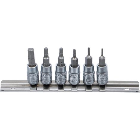6-teiliger Steckschlüsselsatz Mit Bits, 1,5–6 Mm Innensechskant, 6,3 Mm Vierkantantrieb Für Mechaniker