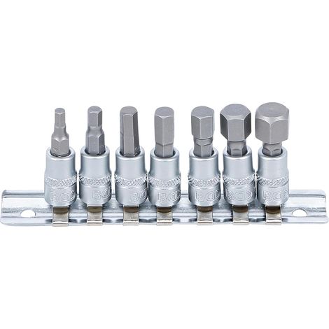 7-teiliger Steckschlüsselsatz, 6,3 Mm Vierkantantrieb, 4–12 Mm Innensechskantantrieb, Chrom-vanadium-stahl
