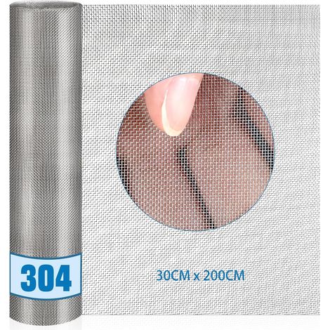 Rolle 304 Edelstahl-feingewebe 30x200cm Flexibles Drahtgewebe Für Garten, Haus Und Belüftung