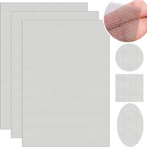 3-teiliges Filtergitter, Edelstahl 304, 1 Mm Maschenweite, Drahtgewebe, Für Türen Und Fenster