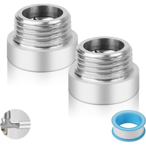 Set Mit 2 Edelstahl-g1/2-wasserhahnverlängerungen, 10-mm-gewindeanschluss Für Bad Und Küche