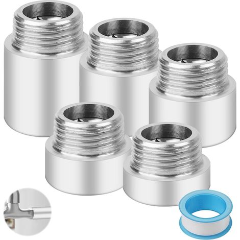 Set Mit 5 G1/2 Edelstahl-armaturenverlängerungen, 10-30 Mm Gewindeanschluss, Für Bad Und Küche