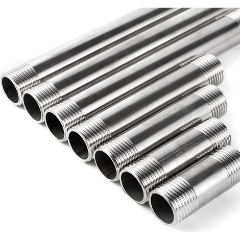 Set Mit 2 Edelstahl-schlauchanschlüssen, 1/2-zoll-außengewinde, 6 Cm, Für Dusche