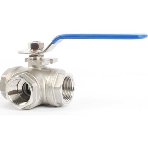 Dreiwege-kugelhahn, Edelstahl 304, G-gewinde, T-stecker, Industrieausführung