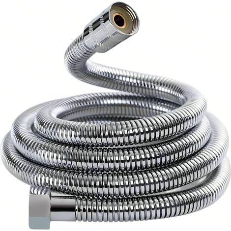 Duschschlauch, Edelstahl 304, Verchromt, 1,5 M, Silikondichtung, Universalanschluss G1/2, Badezimmer