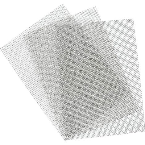 3-teiliges Metallgitter, 8 Maschen, Edelstahl 304l, Industrielle Filtration, Fensterschutz