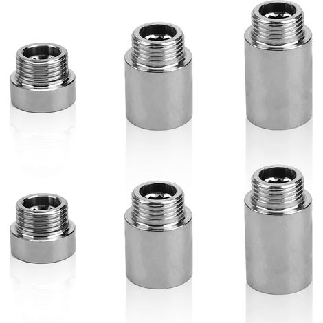 6-teiliges 1/2"-armaturenverlängerungsset, Edelstahl, Außengewinde, Für Dusche Und Ventil