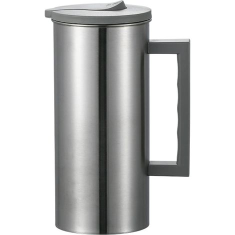 Edelstahlkrug, 1,8 L Fassungsvermögen, Robustes Graues Design, Für Zuhause, Büro Und Camping