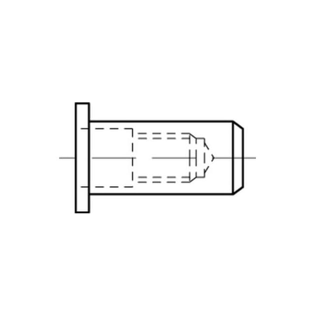 Blindnietmutter r 88480 flako m 6 /3,0 -4,5 Aluminium