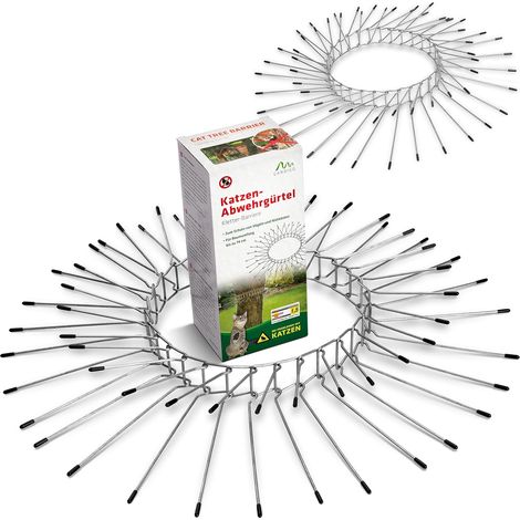 Set Mit 2 Katzenschutzgittern Aus Edelstahl, 74 Cm Umfang, Zum Schutz Von Bäumen Und Fallrohren